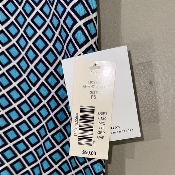 Judith Hart Blue and White Geometric Casual Shirt PS - Picture 2 of 13